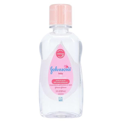 Johnson & Johnson Consumer Johnson's Mineral Oil Baby Low Odor Unisex Hypoallergenic 3oz/Bt, 48 BT/CA - 100417000