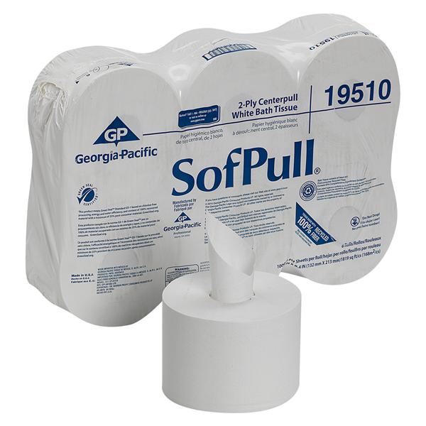 Georgia Pacific -SofPull Center Pull Tissue White 2 Ply Standard 6Rl/Case 19510