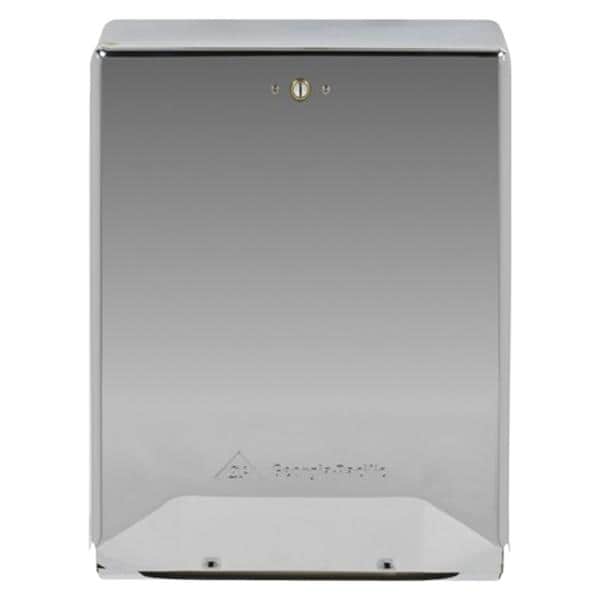 Georgia Pacific -Georgia Pacific C-Fold / Multifold Towel Dispenser Chrome Steel 300 C-Fold/600 Multifold/Big Fold Package Wall Mount Covered Key-Lock Design Each 56620