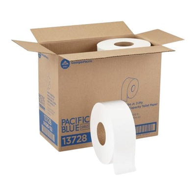 Georgia Pacific -Pacific Blue Select Jumbo Junior Toilet Tissue White 2 Ply Jumbo Roll 8Rl/Case 13728