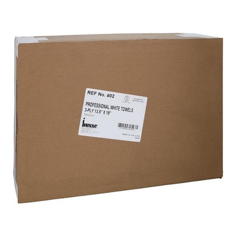 Busse Hospital Disposable Towel Professional Tissue 13x19" White Wet Disposable 500/Ca  - 802