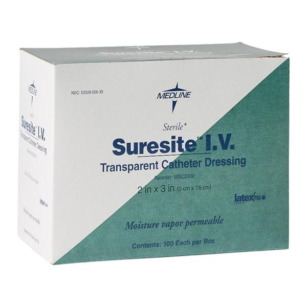 Medline Industries Inc Suresite Film Dressing 2x3" Sterile Adhesive Not Made With Natural Rubber Latex - MSC2002