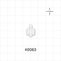Threaded Connector, Male Luer Lock, White - 10-32 UNF - 40063
