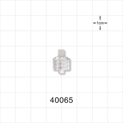 Threaded Connector, Male Luer Lock, Clear - 10-32 UNF - 40065