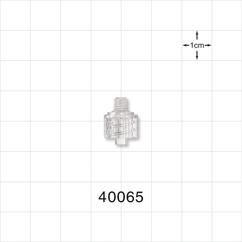 Threaded Connector, Male Luer Lock, Clear - 10-32 UNF - 40065