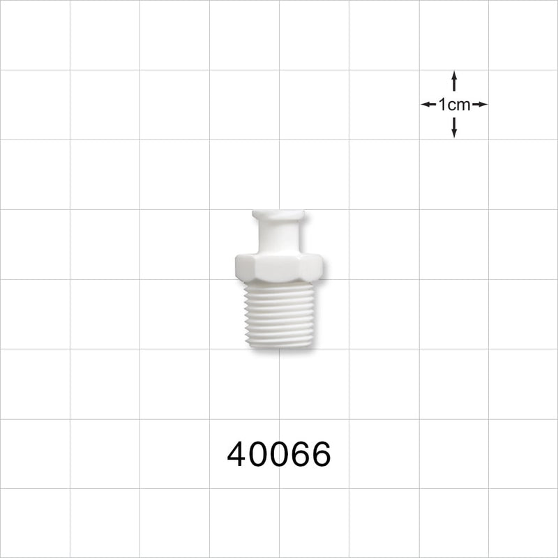 Threaded Connector, Female Luer Lock, White - 1/8"-27 NPT - 40066