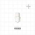 Threaded Connector, Male Luer Lock, White - 1/8"-27 NPT - 40068