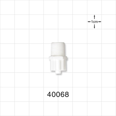 Threaded Connector, Male Luer Lock, White - 1/8"-27 NPT - 40068