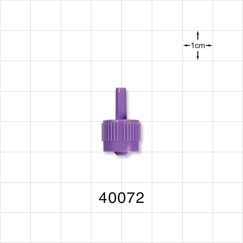 Male ENFit Connector, Purple - Fits 5 FR OD Tubing (0.066 inch OD, 1.68 mm) - 40072