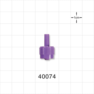 Male ENFit Connector, Purple - Fits 0.093 inch OD Tubing (2.36 mm) - 40074