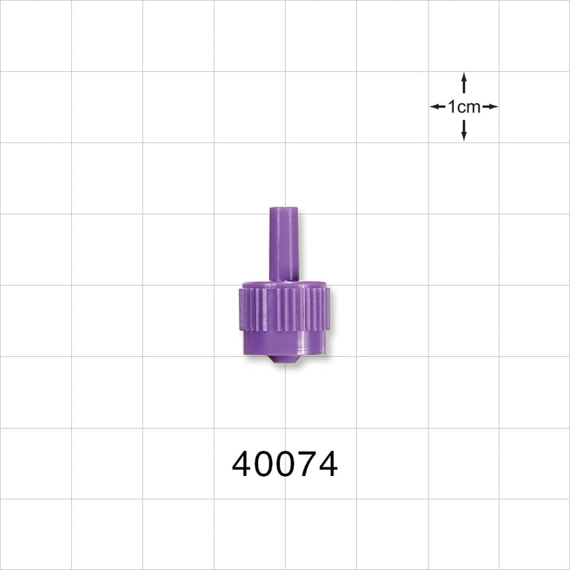 Male ENFit Connector, Purple - Fits 0.093 inch OD Tubing (2.36 mm) - 40074