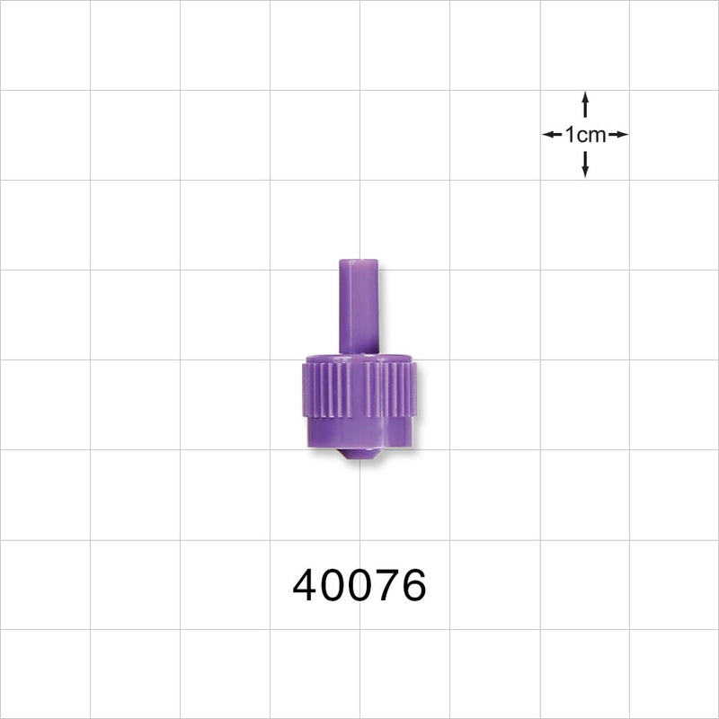 Male ENFit Connector, Purple - Fits 10 FR OD Tubing (0.13 inch, 3.3 mm) - 40076