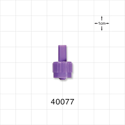 Male ENFitConnector, Purple - Fits 12 FR OD Tubing (0.157 inch, 3.99 mm) - 40077