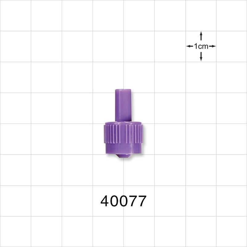 Male ENFitConnector, Purple - Fits 12 FR OD Tubing (0.157 inch, 3.99 mm) - 40077
