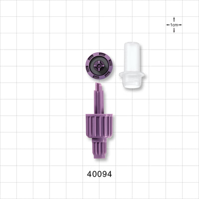 ENPlus Cross Spike, Non-Vented with Vented Cap - Fits 0.157 inch OD Tubing (4 mm) - 40094