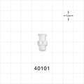 Threaded Connector, Female Luer Lock, White - 1/4"-28 UNF - 40101