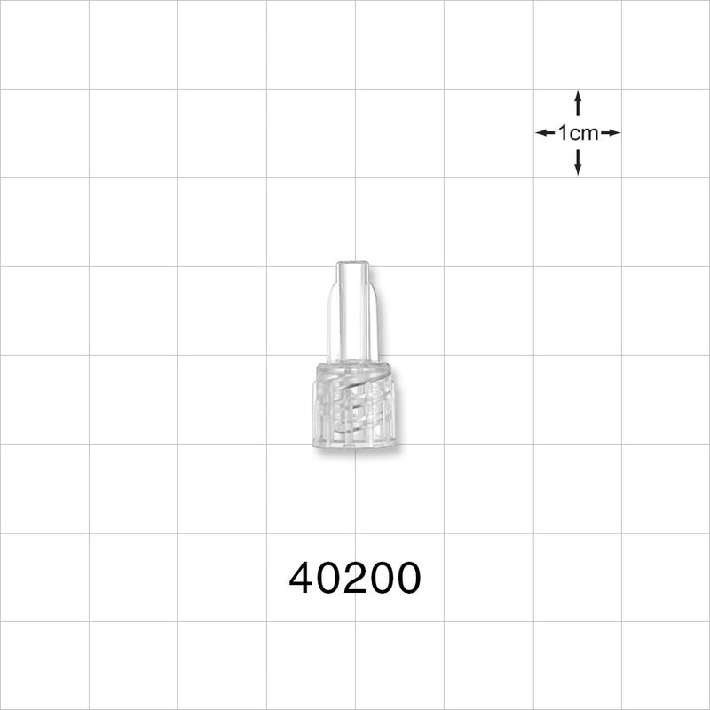Male Lock NRFit™ Connector, Clear - 0.094 inch ID (2.4 mm) - 40200