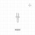 Male Slip NRFit™ Connector, Clear - 0.161 inch ID (4.1 mm) - 40203