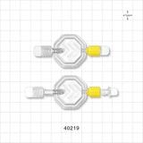 Hydrophilic Filter, NRFit™ Female Inlet, NRFit™ Male Outlet, Non-Vented Caps - 0.2 Micron - 40219