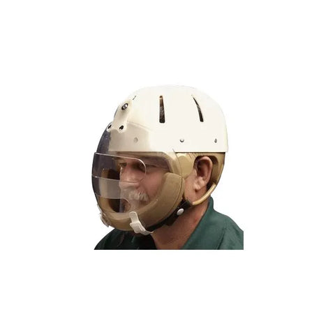 Hard Shell Helmet - Full Face Guard  - Medium - Tan