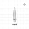 Straight Connector, Tubing Port, Stepped, Male Luer Slip, Natural - 0.161 inch ID/0.256 inch OD x 0.24 inch - 0.417 inch OD (4.1 mm/6.5 mm x 6.1 mm - 10.6 mm) - 41410