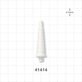 Stepped Connector, White - 0.174 inch - 0.378 inch OD (4.42 mm - 9.6 mm); Male Luer Slip, 0.15 inch ID (3.8 mm) - 41414