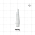 Straight Connector, Tubing Port, Stepped, Male Luer Slip, Natural - 0.209 inch ID/0.354 inch OD x 0.24 inch - 0.406 inch OD (5.3 mm/9 mm x 6.1 mm - 10.3 mm) - 41419