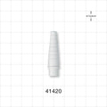 Straight Connector, Tubing Port, Stepped, Natural - 0.256 inch ID/0.354 inch OD x 0.24 inch - 0.406 inch OD (6.5 mm/9 mm x 6.1 mm - 10.3 mm) - 41420