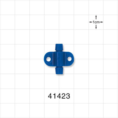 Fixing Wing, Blue - 7 FR Thru Hole (0.091 inch; 2.3 mm) - 41423