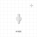 Female Luer Lock, Tubing Port, White - 4 FR (0.053 inch, 1.35 mm) - 41425