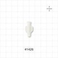 Female Luer Lock, Tubing Port, White - 5 FR (0.069 inch, 1.75 mm) - 41426