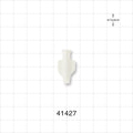 Female Luer Lock, Tubing Port, White - 6 FR (0.079 inches, 2.01 mm) - 41427