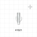Female Luer Lock, Tubing Port, Clear - 8 FR (0.106 inch, 2.69 mm) - 41521