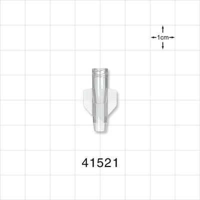 Female Luer Lock, Tubing Port, Clear - 8 FR (0.106 inch, 2.69 mm) - 41521