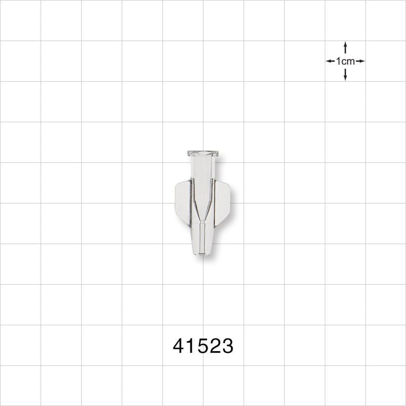 Female Luer Lock, Tubing Port, Clear - 2.7 FR (0.035 inch, 0.9 mm) - 41523