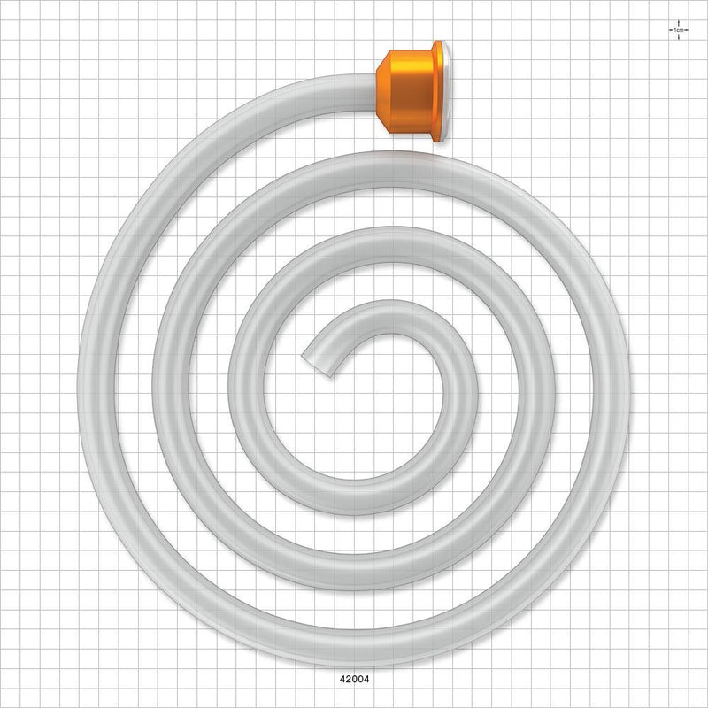 Molded Sanitary Flange Component, Liveo™ Pharma-50 Tubing - 1 inch/1.5 inch Standard; 50A Durometer; 1/2 inch ID x 3/4 inch OD (0.5 inch x 0.75 inch, 12.7 mm x 19.05 mm) x 72 inch length (1829 mm) - 42004