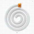 Molded Sanitary Flange Component, Liveo™ Pharma-50 Tubing - 1 inch/1.5 inch Standard; 50A Durometer; 3/4 inch ID x 1 inch OD (0.75 inch x 1 inch, 19.05 mm x 25.4 mm) x 72 inch length (1829 mm) - 42005