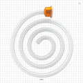 Molded Sanitary Flange Component, C-Flex 374 Tubing - 1 inch/1.5 inch Standard; 50A Durometer; 3/8 inch ID x 5/8 inch OD (0.375 inch x 0.625 inch, 9.53 mm x 15.88 mm) x 72 inch length (1829 mm) - 42013