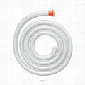 Molded Sanitary Flange Component, AdvantaSil™ APSH Braid-Reinforced Silicone Tubing - 0.5 inch/0.75 inch Mini; 50A Durometer; 3/8 inch ID x 5/8 inch OD (0.375 inch x 0.625 inch, 9.53 mm x 15.88 mm) x 72 inch length (1829 mm) - 42021