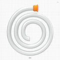 Molded Sanitary Flange Component, AdvantaSil™ APSH Braid-Reinforced Silicone Tubing - 1.5 inch Standard, 65A Durometer;  3/4 inch ID x 1 1/8 inch OD (0.75 inch x 1.125 inch, 19.05 mm x 28.58 mm) x 72 inch length (1829 mm) - 42024