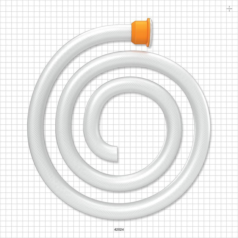 Molded Sanitary Flange Component, AdvantaSil™ APSH Braid-Reinforced Silicone Tubing - 1.5 inch Standard, 65A Durometer;  3/4 inch ID x 1 1/8 inch OD (0.75 inch x 1.125 inch, 19.05 mm x 28.58 mm) x 72 inch length (1829 mm) - 42024