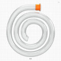 Molded Sanitary Flange Component, AdvantaSil™ APSH Braid-Reinforced Silicone Tubing - 1.5 inch Standard, 65A Durometer; 1 inch ID x 1 3/8 inch OD (1 inch x 1.375 inch, 25.4 mm x 34.92 mm) x 72 inch length (1829 mm) - 42025