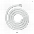 Molded Sanitary Flange Component, AdvantaSil™ APSH Braid-Reinforced Silicone Tubing - 0.5 inch/0.75 inch Mini; 50A Durometer; 3/8 inch ID x 5/8 inch OD (0.375 inch x 0.625 inch, 9.53 mm x 15.88 mm) x 72 inch length (1829 mm) - 42031