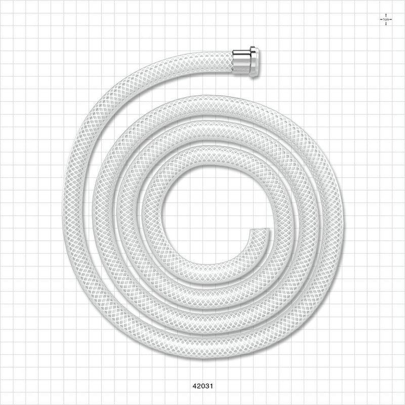 Molded Sanitary Flange Component, AdvantaSil™ APSH Braid-Reinforced Silicone Tubing - 0.5 inch/0.75 inch Mini; 50A Durometer; 3/8 inch ID x 5/8 inch OD (0.375 inch x 0.625 inch, 9.53 mm x 15.88 mm) x 72 inch length (1829 mm) - 42031