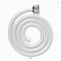 Molded Sanitary Flange Component, AdvantaSil™ APSH Braid-Reinforced Silicone Tubing - 1 inch/1.5 inch Standard; 50A Durometer; 1/2 inch ID x 3/4 inch OD (0.5 inch x 0.75 inch, 12.7 mm x 19.05 mm) x 72 inch length (1829 mm) - 42033