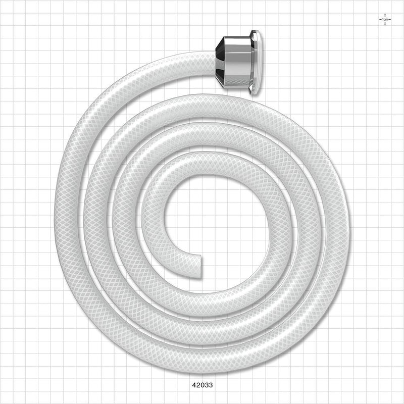 Molded Sanitary Flange Component, AdvantaSil™ APSH Braid-Reinforced Silicone Tubing - 1 inch/1.5 inch Standard; 50A Durometer; 1/2 inch ID x 3/4 inch OD (0.5 inch x 0.75 inch, 12.7 mm x 19.05 mm) x 72 inch length (1829 mm) - 42033