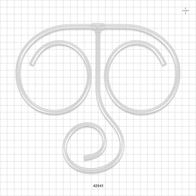 Molded T Component, Liveo™ Pharma-50 Tubing - All Sides: 50A Durometer; 1/8 inch ID x 1/4 inch OD (0.125 inch x 0.25 inch, 3.18 mm x 6.35 mm) x 18 inch length (457.2 mm) - 42041