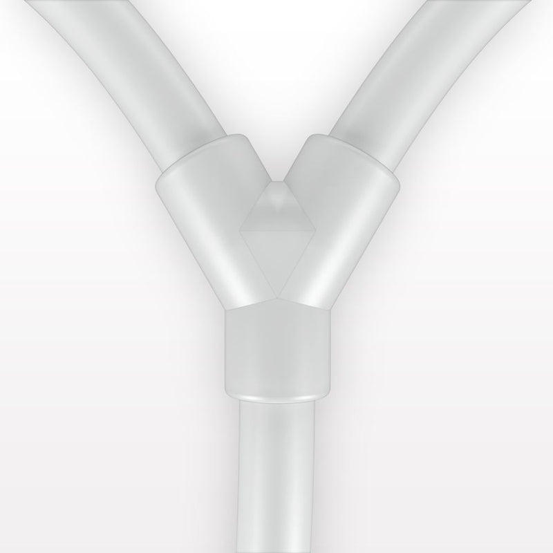 Molded Y Component, Liveo™ Pharma-50 Tubing - All Sides: 50A Durometer; 3/8 inch ID x 5/8 inch OD (0.375 inch x 0.625 inch, 9.53 mm x 15.88 mm) x 18 inch length (457.2 mm) - 42053