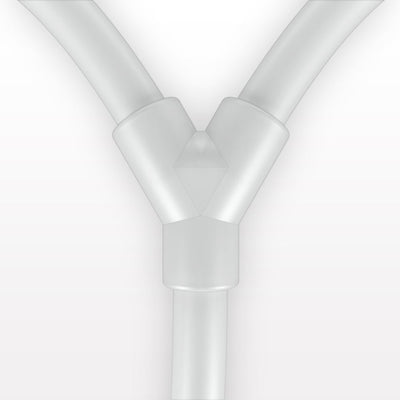Molded Y Component, Liveo™ Pharma-50 Tubing - All Sides: 50A Durometer; 1/2 inch ID x 3/4 inch OD (0.5 inch x 0.75 inch, 12.7 mm x 19.05 mm) x 18 inch length (457.2 mm) - 42054