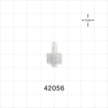 Male Luer Lock, Barbed, Natural - Fits 1/8 inch ID Tubing (0.125 inch, 3.18 mm) - 42056